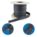 Lenzip #10 Chain Zipper - 5 yards + 4 locking sliders OR 10 yards + 8 locking sliders - Black