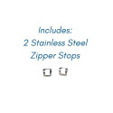 Lenzip #8 Separating Zipper - Heavy Duty Cut to Length Zipper w/Double Metal Locking Zipper Pulls - Includes 2 Stainless Steel Zipper Bottom Stop