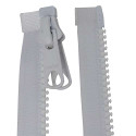 Lenzip #8 Separating Zipper - Heavy Duty Cut to Length Zipper w/Double Metal Locking Zipper Pulls - Includes 2 Stainless Steel Zipper Bottom Stop