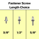 EZ-Xtend One Way Lift® Fasteners Screw Stud - Nickel Plated Brass Stud with Stainless Steel Screw