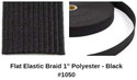 Flat Elastic Braid 1050 1" Polyester - Sold By The Yard