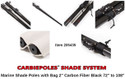 Carbiepoles® Adjustable Sun Shade Sail Pole