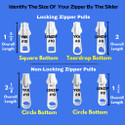 Zipper Sliders YKK #5 Metal Vislon Non-Locking - Single Pull