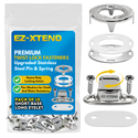 EZ-Xtend Twist-Lock Fastener 2-Hole Screw Studs - Short Base with Long Eyelet - 10 PK