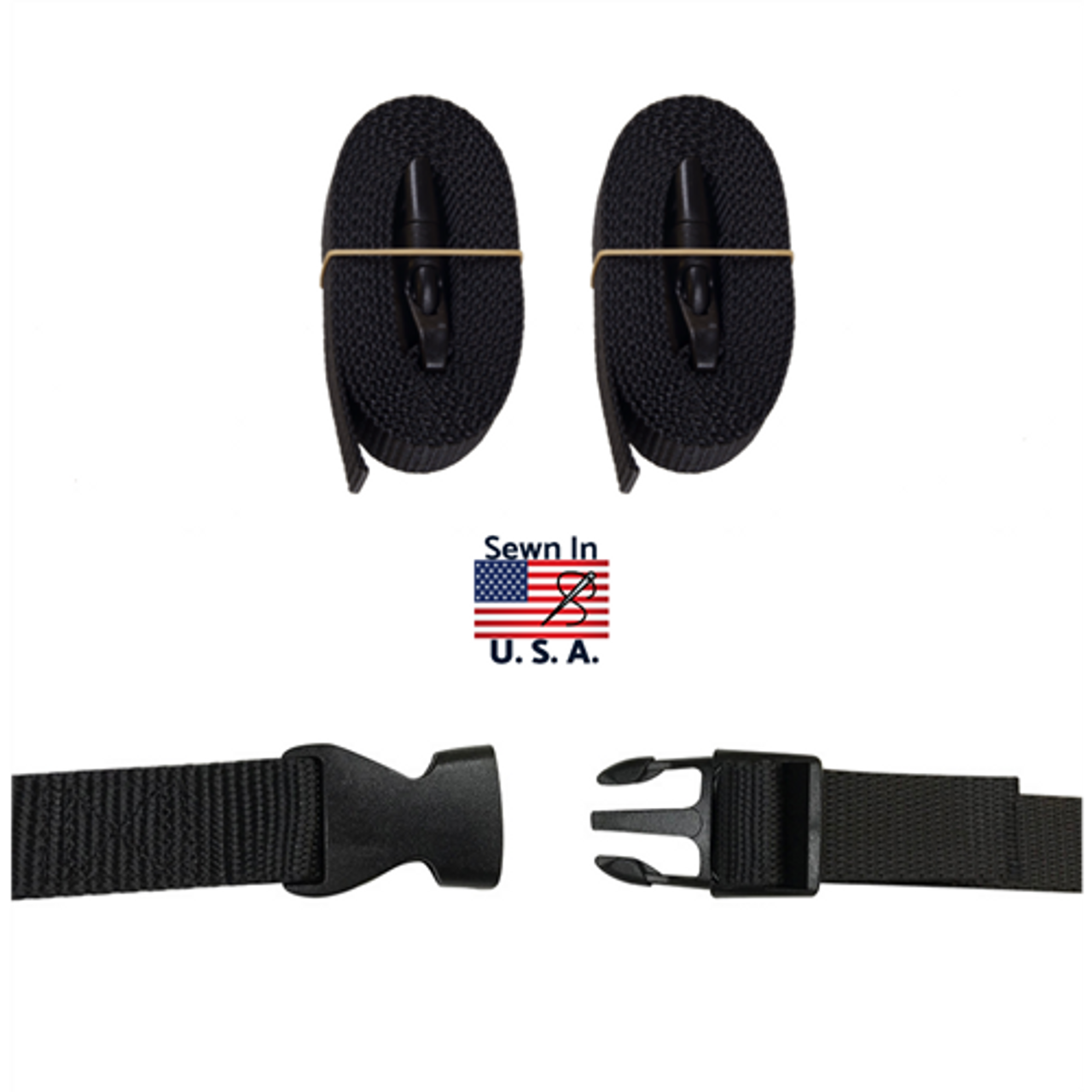 Icover Boat Cover Tie Down Straps Adjustable Quick Release Tightening Straps 67 inch(5’ ft 7in) Long x 1” Wide, Male+Loop, 6 Packs, IBCA0003