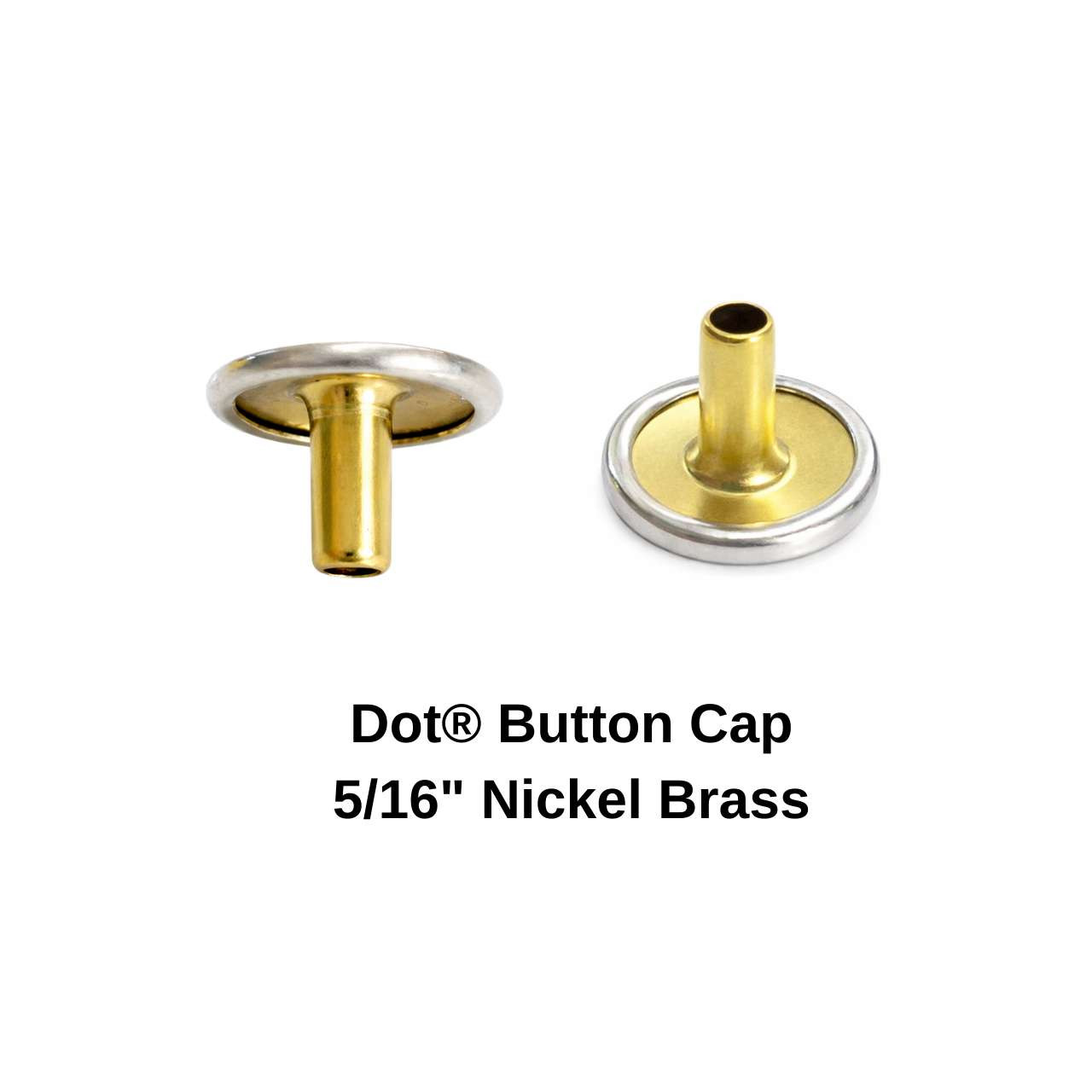 Durable DOT® Stainless Steel Button Cap - Snap Fasteners