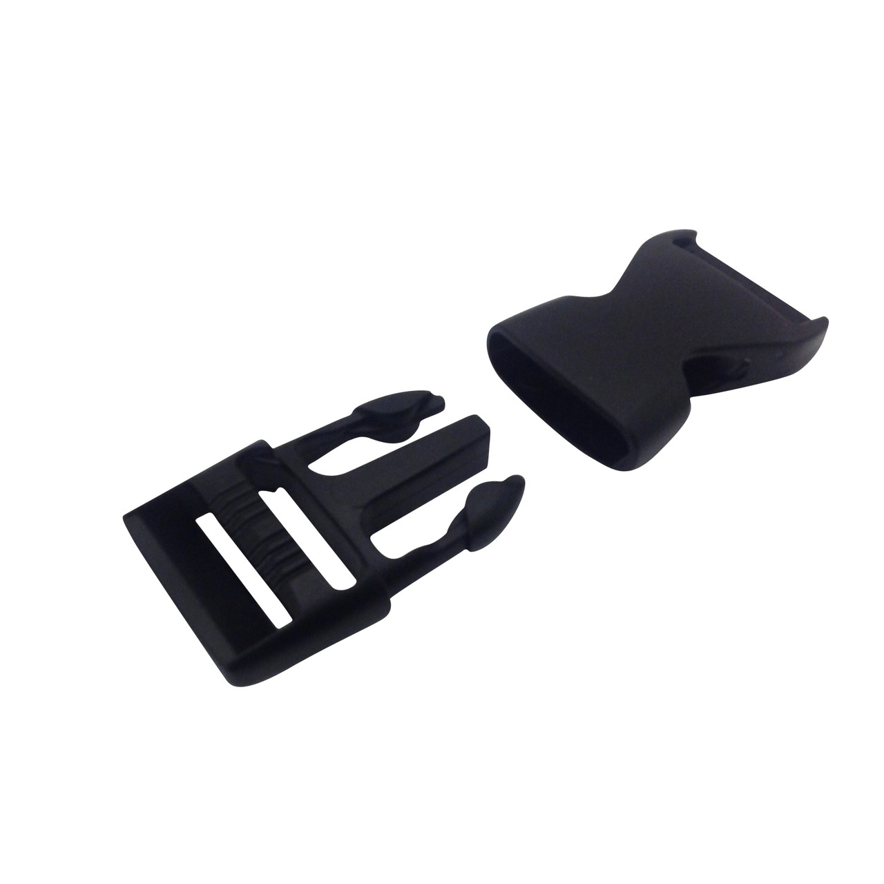 Item # 1850 (1), 1 Inch (in) Inside Width (A) Adjustable Contoured Delrin  Plastic Side Release Buckle On Batz Corporation