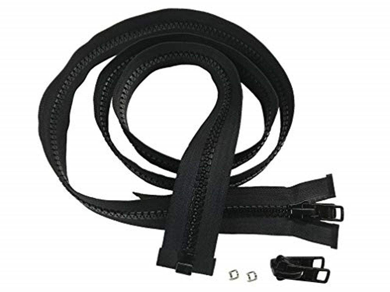 Heavy-Duty Black #10 Separating Zipper 120