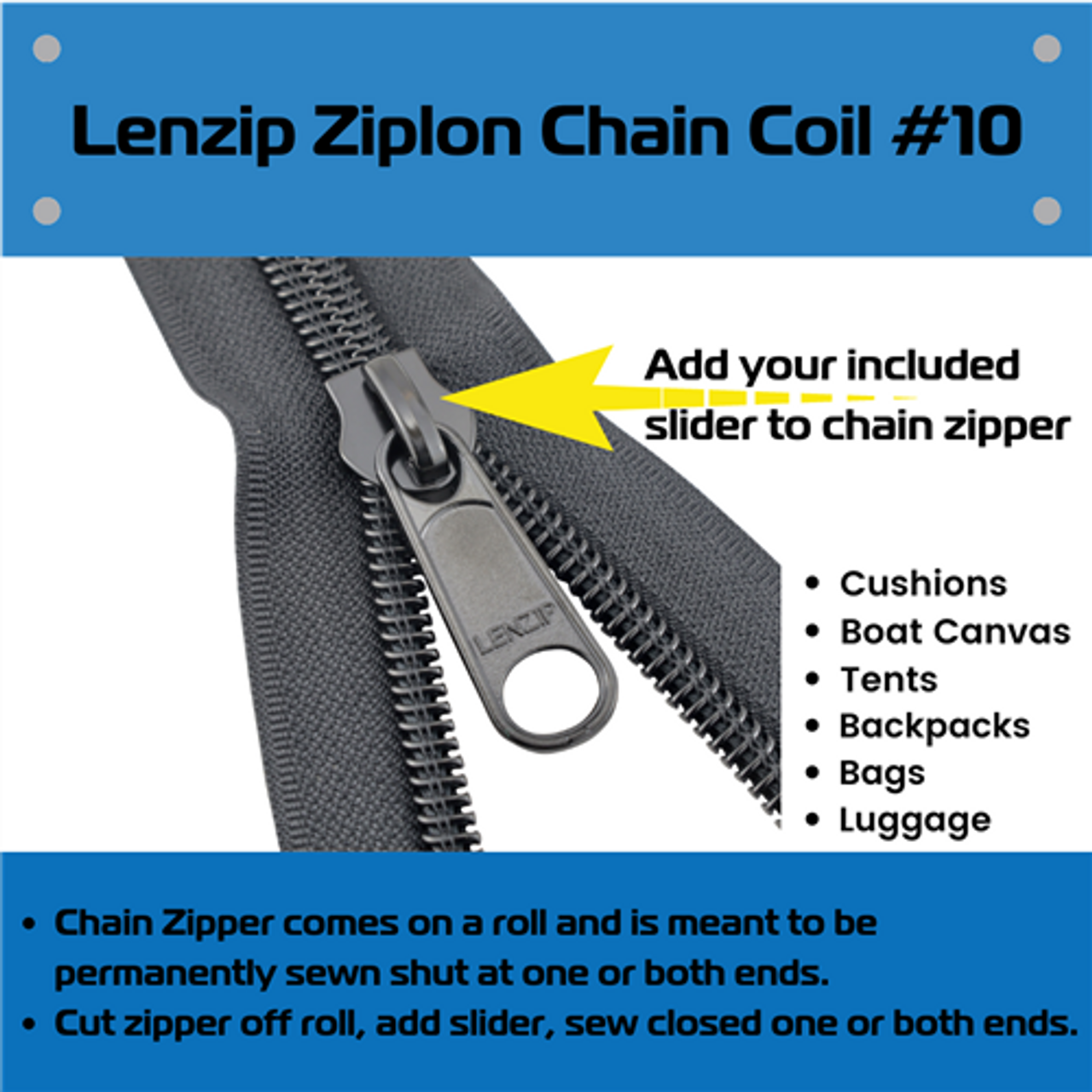 MilSpec Size 10 YKK Zipper Pull Slider for #10 CF Nylon Coil Tape RANGER  GREEN