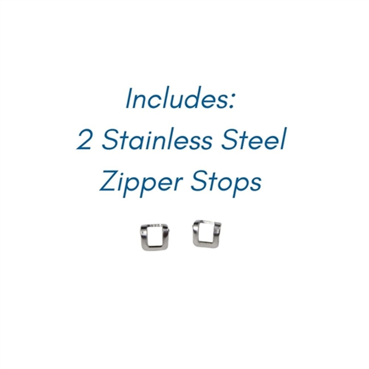 Lenzip #8 Separating Zipper - Heavy Duty Cut to Length Zipper w/Double  Metal Locking Zipper Pulls - Includes Stainless Steel Zipper Bottom Stop  and