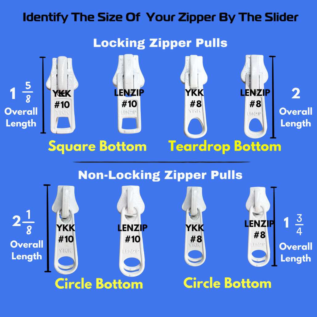 Lenzip #10 Separating Marine Zipper -Dbl Metal Locking Pull