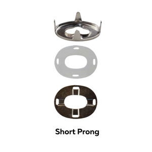Marine Turnbutton Fastener Eyelets, Backing Plates, & Flex Washers – Boat Canvas Hardware – Pack of 5
