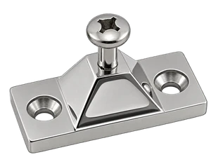 Bimini Side Mount Deck Plate (2 Hole) - Stainless Steel