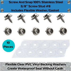 EZ-Xtend Stainless Steel Screws Marine Grade 3/8" #8
