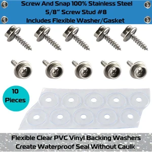 EZ-Xtend Stainless Steel Screws Marine Grade 5/8" #8