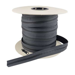 Lenzip #10 Chain Zipper - 5 yards + 4 non-locking sliders OR 10 yards + 8 non-locking sliders - Black