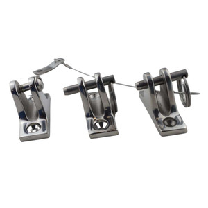 Bimini Deck Hinge - Angled - Stainless Steel