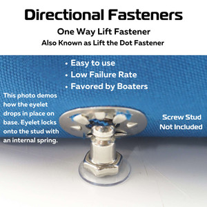 EZ-Xtend One Way Lift® Fasteners Socket & Clinch Backing Plate with Flex Washer - Nickel Plated Brass