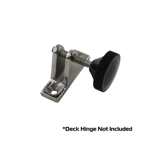Extra Large Black Knob with Deck Hinge