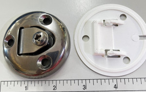 Universal Deck hinge - 3 hole - with white