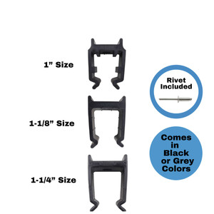 Square Pontoon Tubing Clips w/Rivets