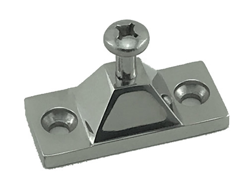 Bimini Side Mount Deck Plate ( 2 Hole) - Stainless Steel