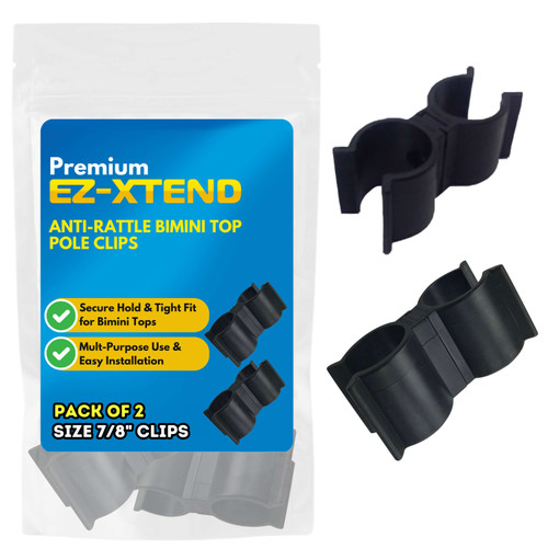 EZ-Xtend Bimini Top Pole Clips - Anti Rattle Bimini Brace