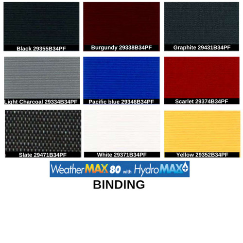 Weathermax 80 Binding 3/4" Double Fold - 1 spool of 100 yds Weathermax 80 Binding 3/4" Double Fold - 1 spool of 100 yds