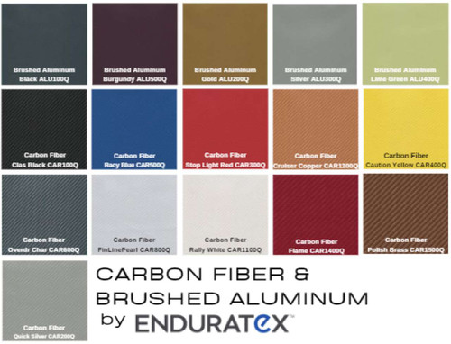 Enduratex Marine Upholstery Vinyl - Carbon Fiber & Brushed Aluminum Collection