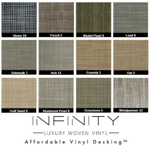 Infinity Luxury Woven Vinyl Flooring - HD Thickness - Affordable Vinyl Decking