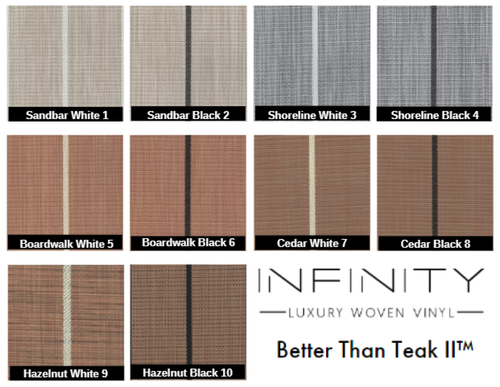 Infinity Luxury Woven Vinyl Flooring - HD Thickness - Better Than Teak II