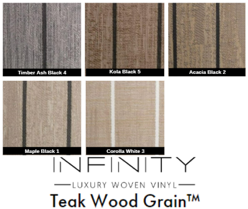 Infinity Luxury Woven Vinyl Flooring - HD Thickness - Teak Wood Grain