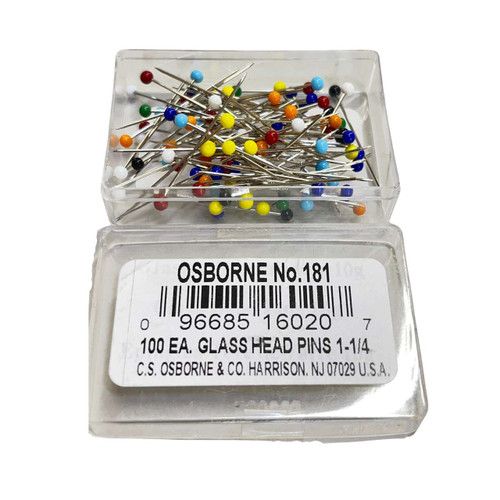 Glass Head Pins 1-1/4" - 100 pk