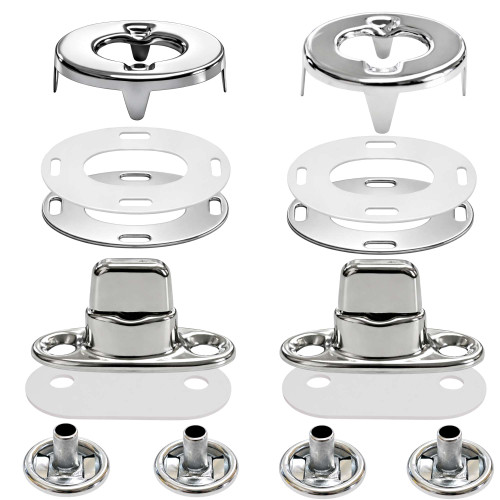 EZ-Xtend Twist-Lock Fastener 2-Hole Screw Studs - Short with Caps