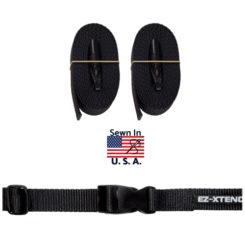 EZ-Xtend Utility Straps with Quick Release Buckles Heavy Duty 1" Polyester Webbing - Pk of 2