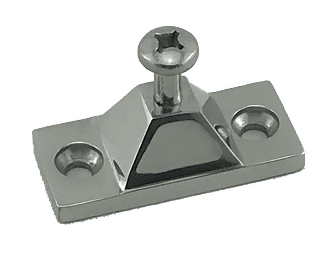 Bimini Side Mount Deck Plate (2 Hole) - Stainless Steel