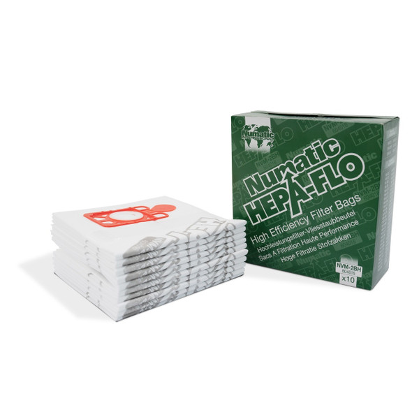 Numatic NVM-2BH HepaFlo Filter Bags for NRV370 15L (10 Pack)