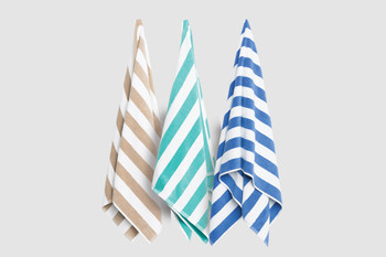 Oasis Stripe Pool Towel