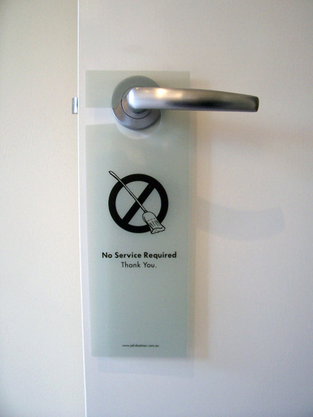 No Service Required Door Sign
