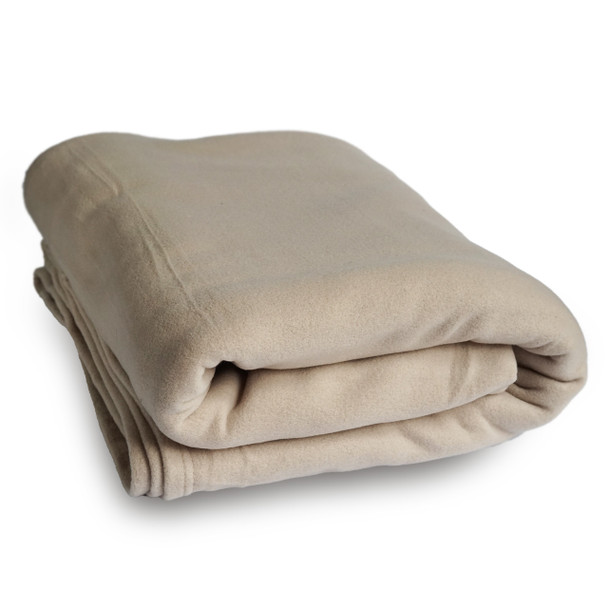 Polar Fleece Blanket: Taupe