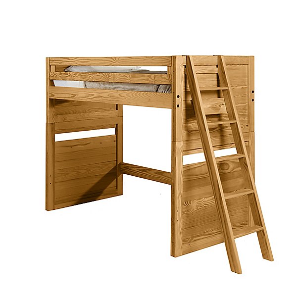 solid wood loft bed with desk