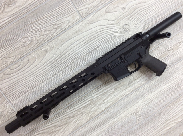 Our 9mm AR Pistol is assembled with a Aero Precision 9mm Receiver Set and Ballistic Advantage 11" Stainless Steel Barrel.
