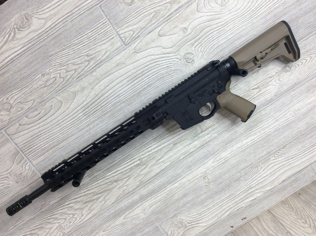 Our 9mm AR Pistol is assembled with a Spikes 9mm Receiver Set and 16" Nitrite Barrel. Plus Pistol Foam Buffer Tube, 12" MLOK Handguards, Blow Back Gas, and A2 Flash Hider.