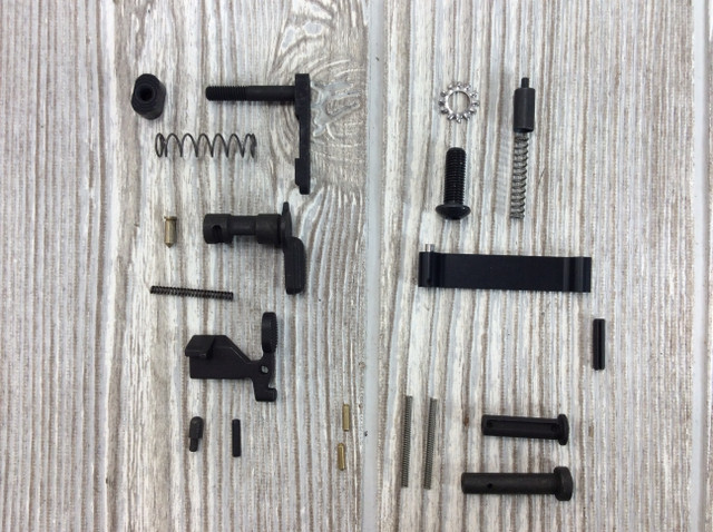 Our Lower Receiver Parts Kit is perfect for shooters who don't use the standard A2 grip or don't want more unused Mil-Spec fire control components
