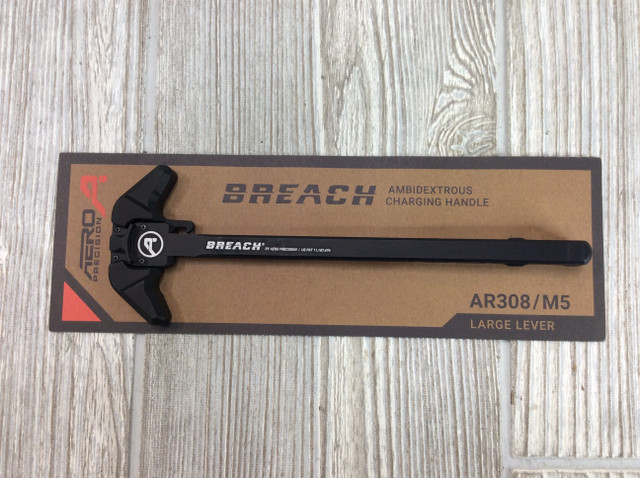 Aero Precision BREACH® is a rugged, ambidextrous, precision-manufactured charging handle for the M5/AR308 platform