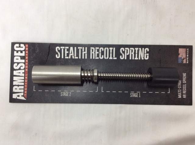 The Stealth Recoil Spring™ SRS™ AR 9 is a self-contained multi-stage drop-in replacement for your standard buffer and spring.