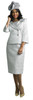 Lily Taylor 4648 Skirt Suit-Silver