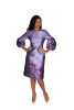 Diana Couture 8532 Dress - Purple/Silver