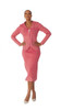 Kayla Knit 5329 2Pc Knit Skirt Suit - Fuchsia