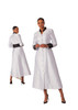 Tally Taylor 4816 Women Robe Dress - White/Silver